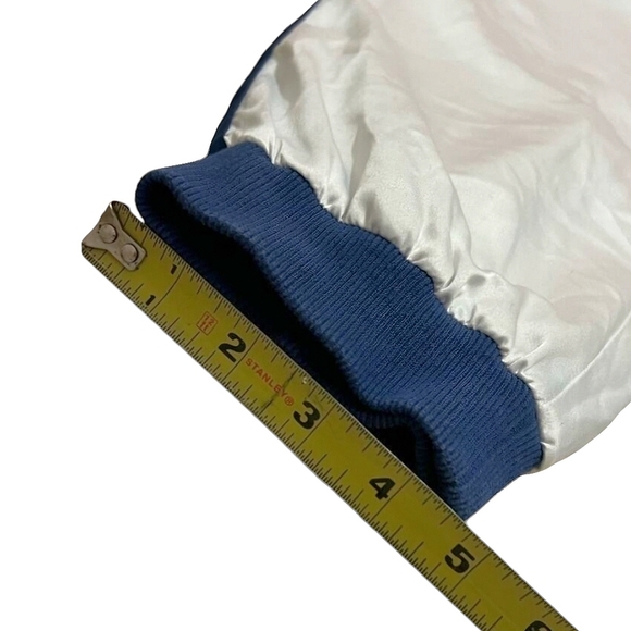 K Jordan Women's Striped Joggers, White/Blue, Size XL - Picture 6 of 9